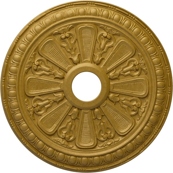 Ekena Millwork Bristol Ceiling Medallion (Fits Canopies up to 3 7/8"), 23 1/2"OD x 3 7/8"ID x 1"P, Pharaohs Gold CM23BIPGS - main